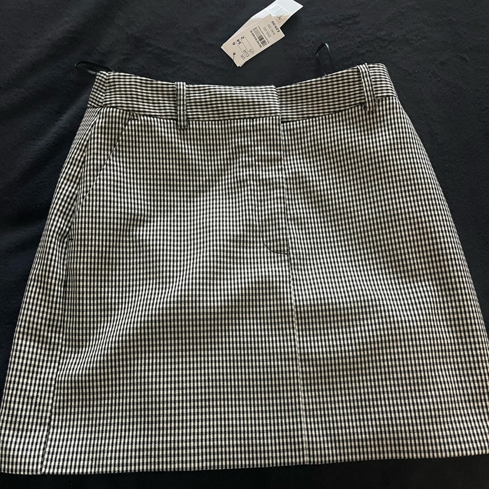 Brand New Top Shop Black and White Checkered Skirt
